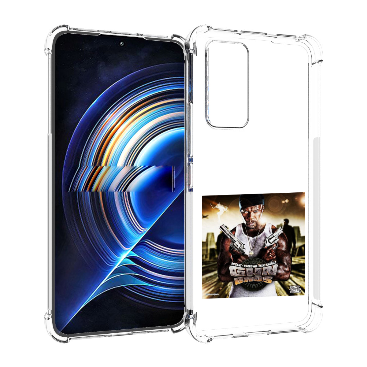 

Чехол MyPads 50 Cent - Gun Bros для Tecno Camon 19 Neo, Прозрачный, Tocco