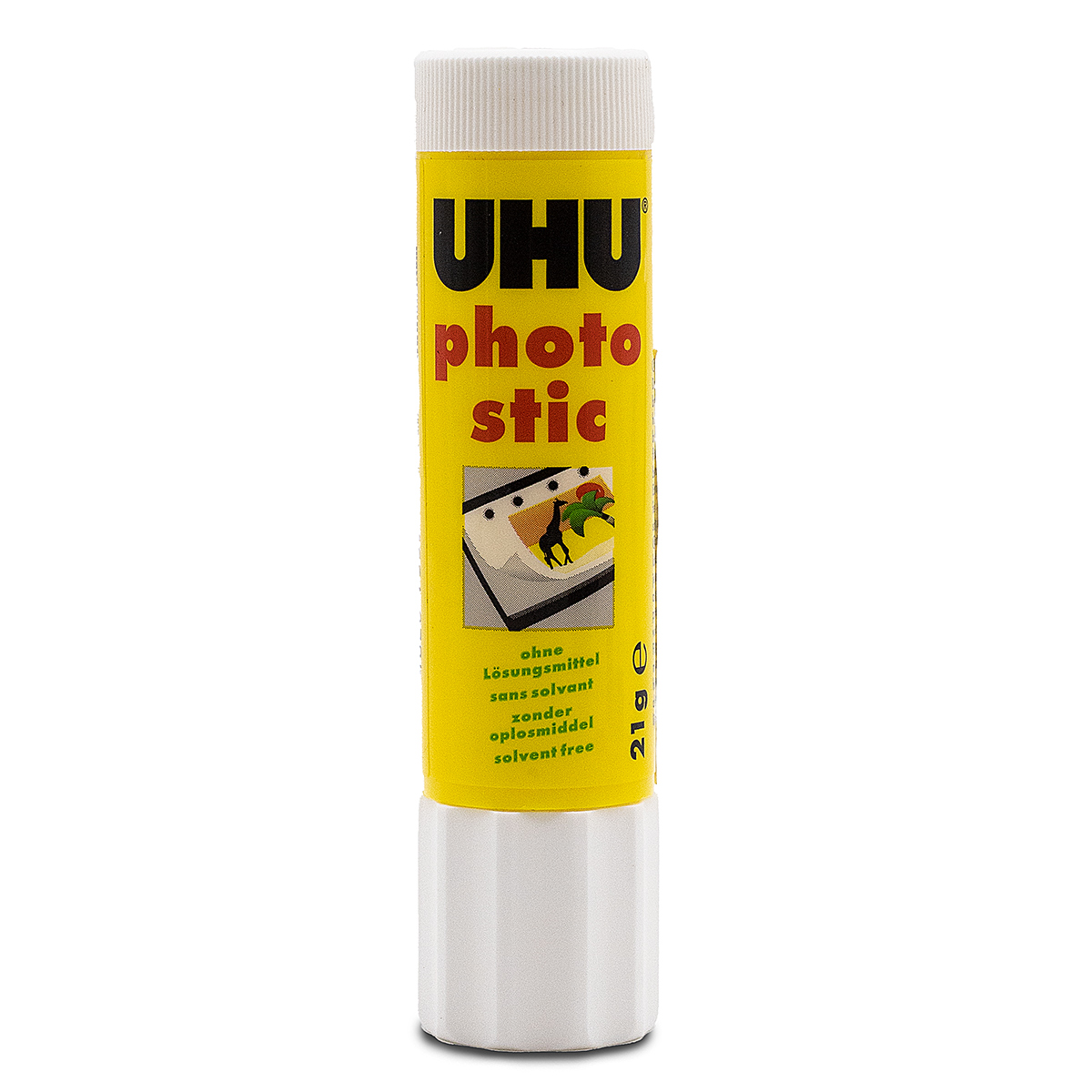 Клей-карандаш для всех видов фотобумаги и картона 21г UHU Photo Stic, белый