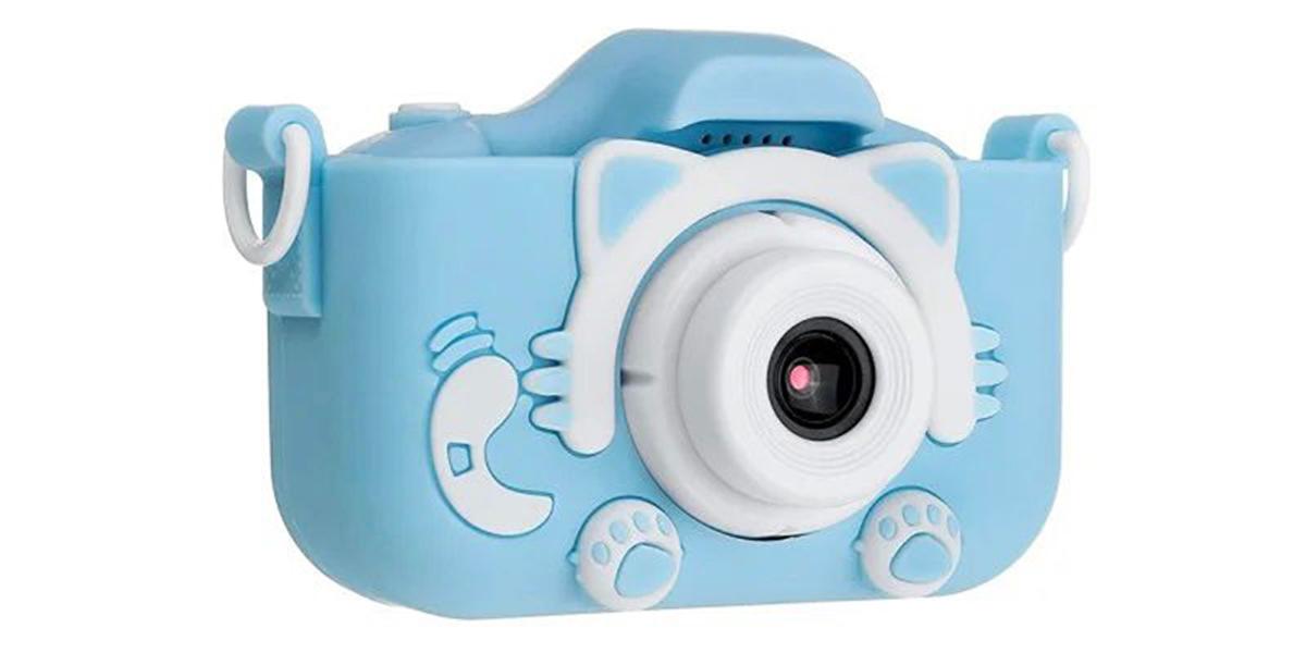 Детский цифровой фотоаппарат Children's Fun Camera CuteKitty голубой Ripoma 28034 00111673 память в сети цифровой поворот в memory studies