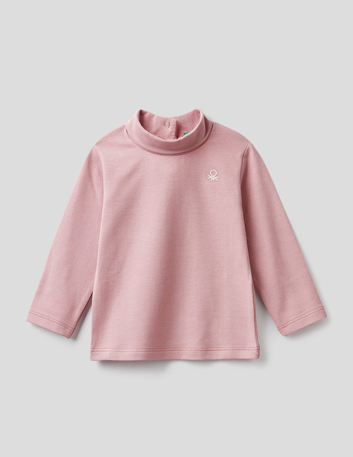 

Водолазка для девочек Benetton цв. розовый р.86, 21A_3P4ZC14QV