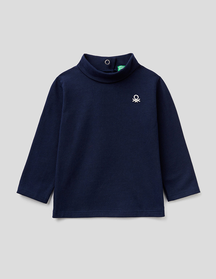 

Водолазка для девочек Benetton цв. синий р.80, 21A_3P4ZC14QV