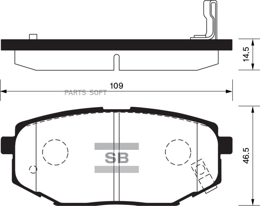 

Тормозные колодки Sangsin brake задние sp1185