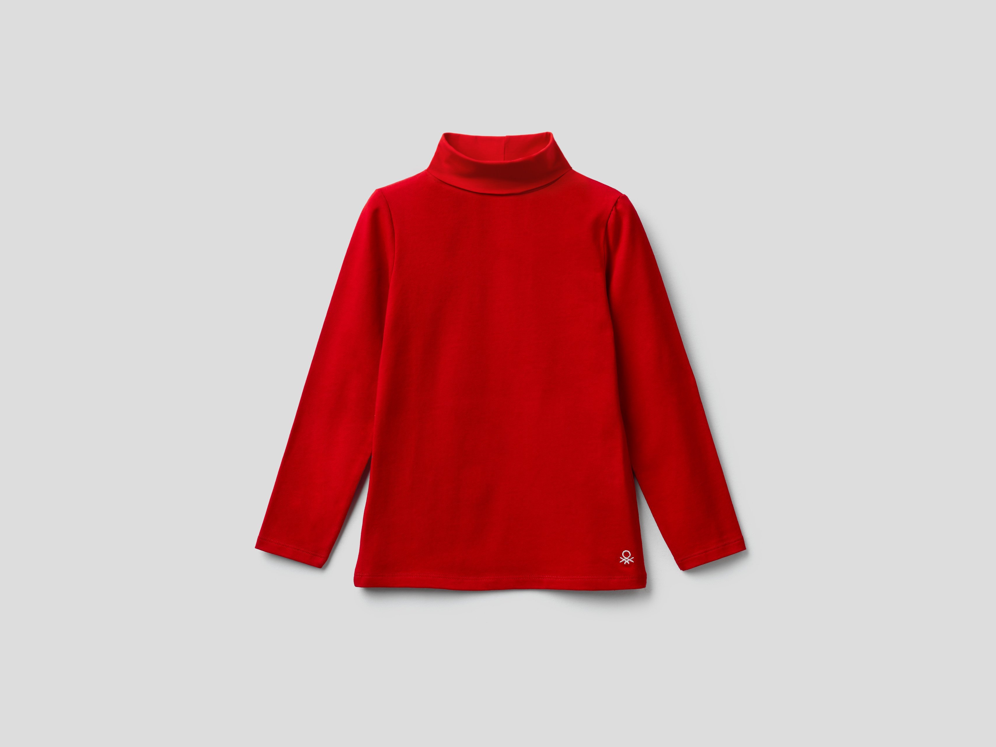 фото Водолазка для девочек benetton цв. красный р.140 united colors of benetton