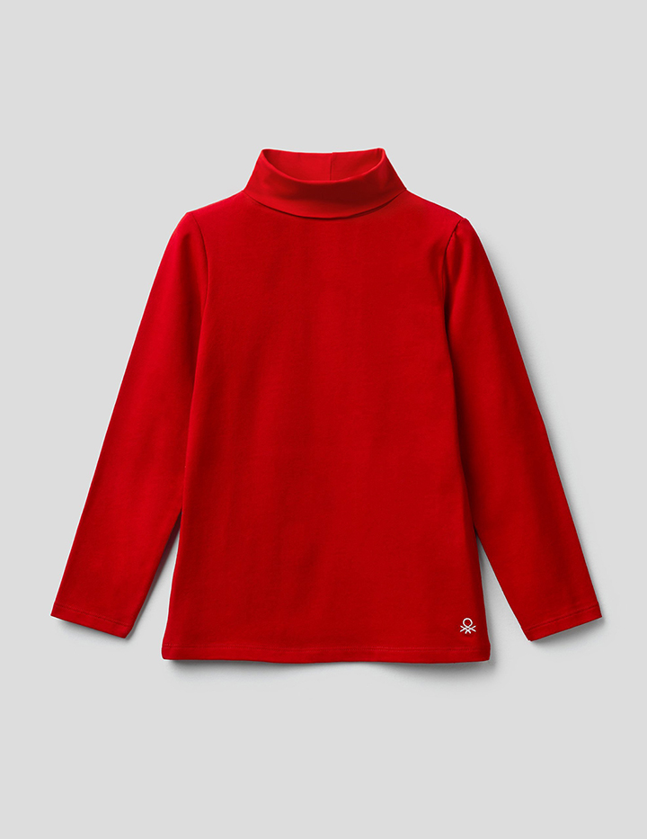 

Водолазка для девочек Benetton цв. красный р.146, 21A_3P4ZC2193