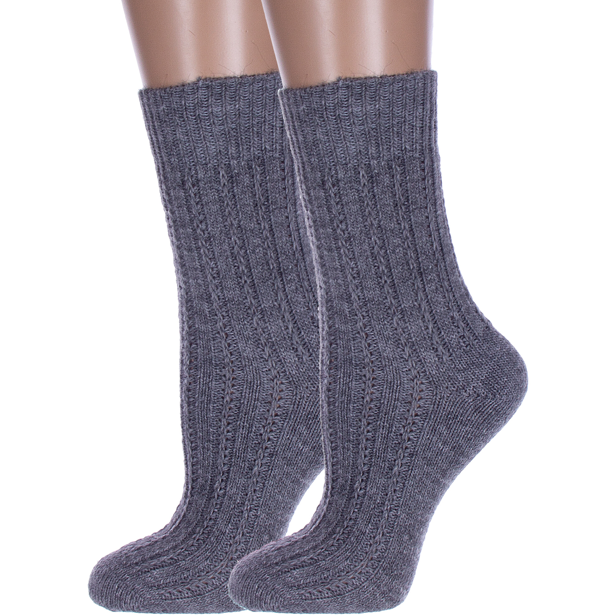 Комплект носков женских Rusocks 2-Ж-180 серых 23-25, 2 пары