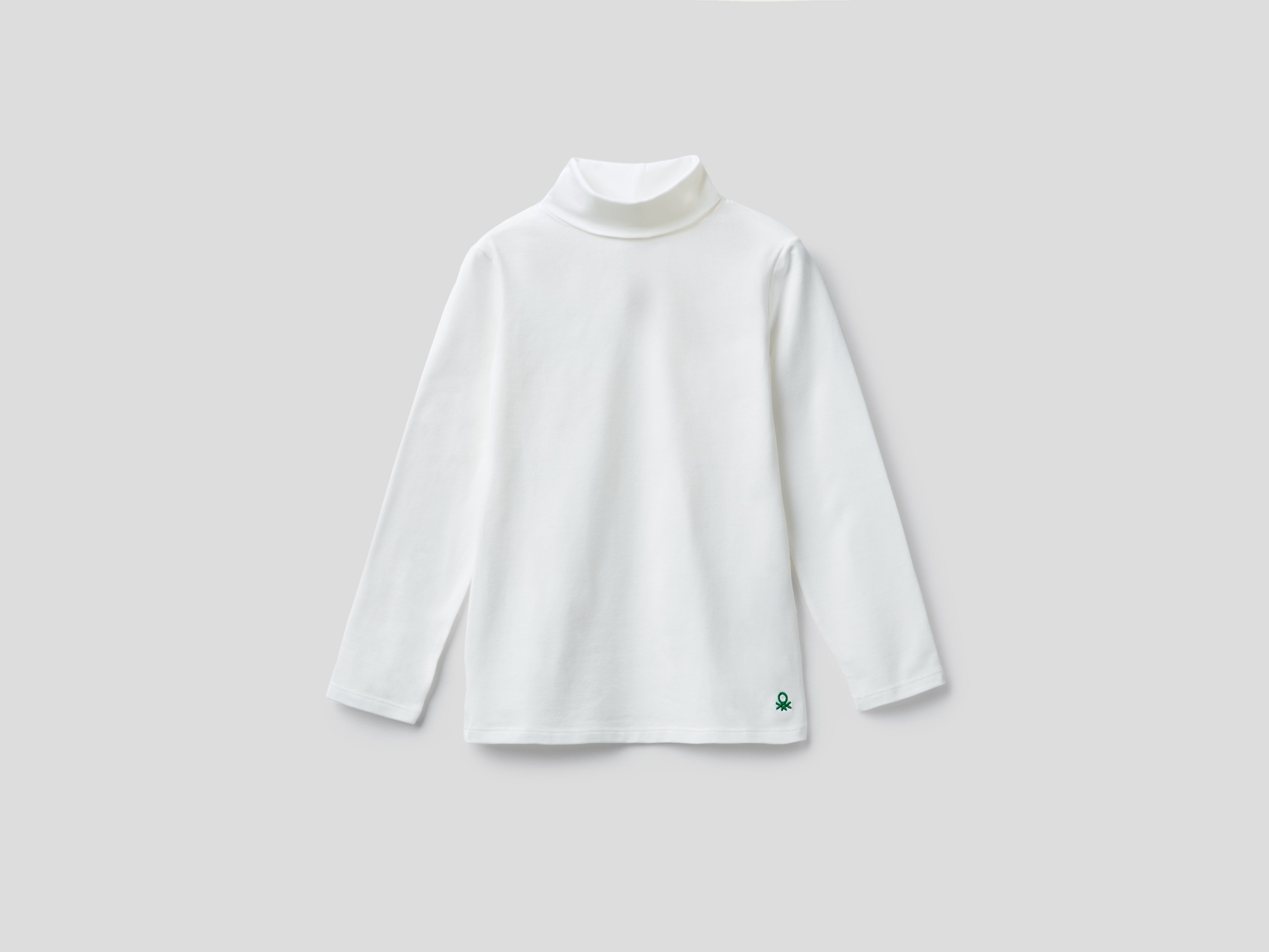фото Водолазка для девочек benetton цв. белый р.110 united colors of benetton