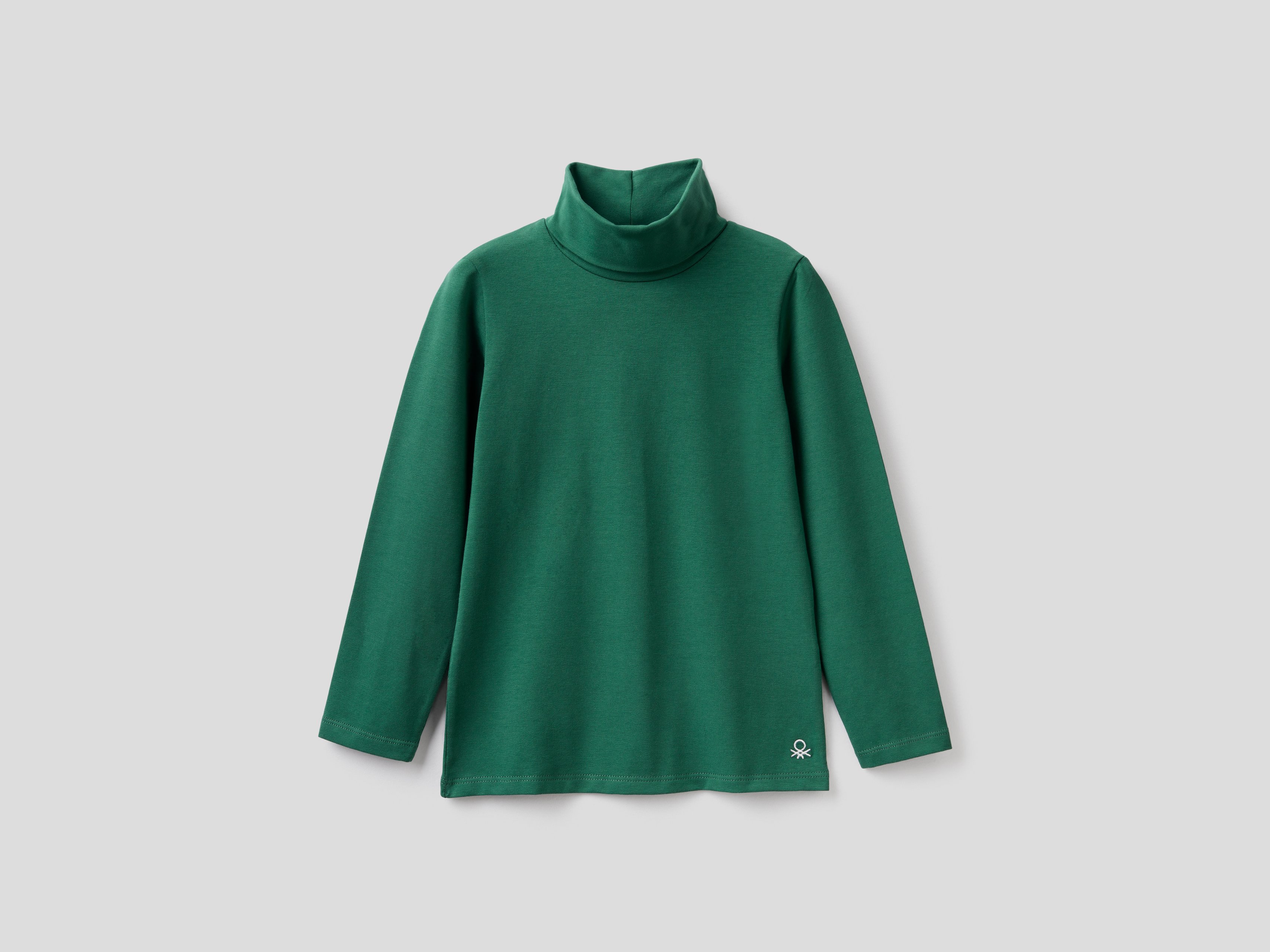 фото Водолазка для девочек benetton цв. зеленый р.146 united colors of benetton