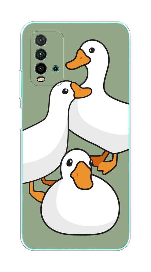 

Чехол на Xiaomi Redmi 9T "Утиное трио", Оранжевый;белый;серый, 39850-1