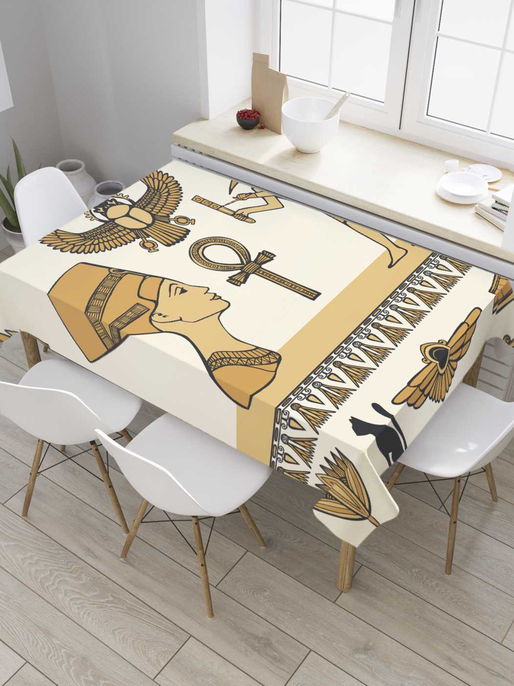 

Скатерть прямоугольная JoyArty "Древний Египет" из оксфорда, 180x145 см, Коричневый, Древний Египет