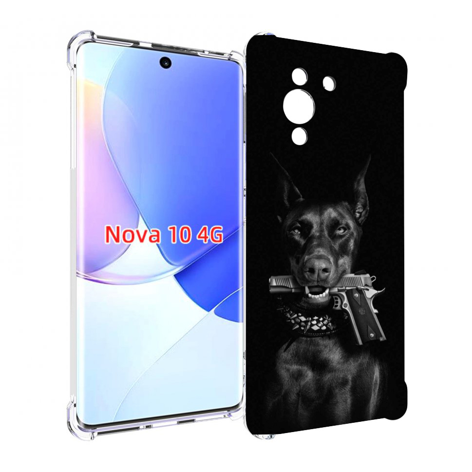 

Чехол MyPads доберман мужской для Huawei Nova 10, Прозрачный, Tocco