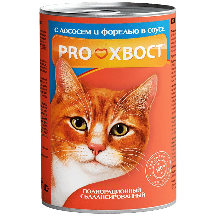 Консервы для кошек ProХвост лосось, форель 415 г