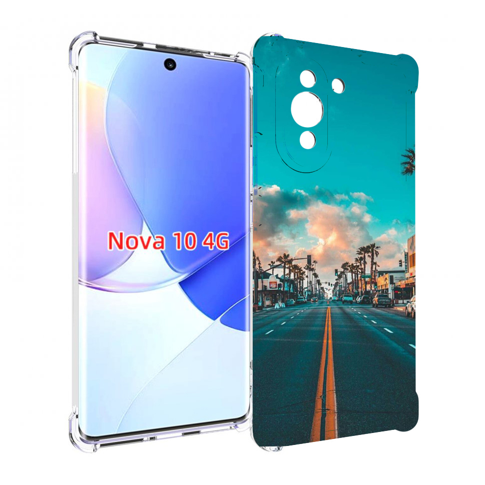 

Чехол MyPads дорога-в-лос-анджелес для Huawei Nova 10, Прозрачный, Tocco