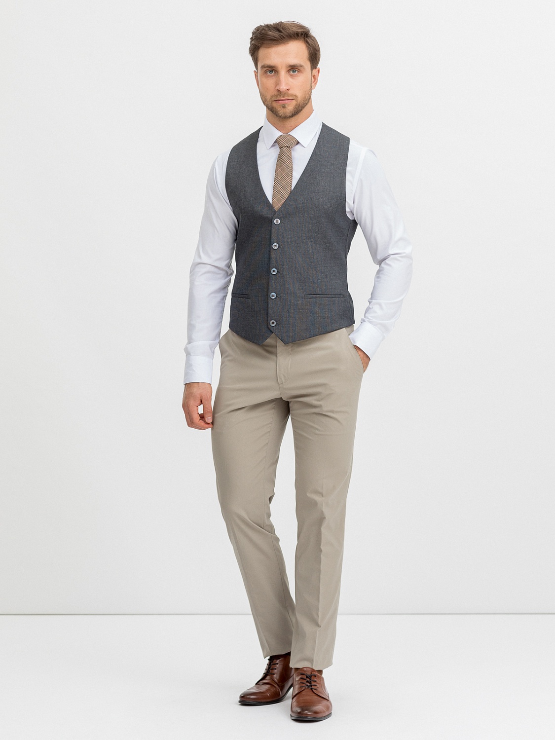 

Утепленный жилет мужской Marc De Cler G24761Grey-176 серый 50 RU, G24761Grey-176