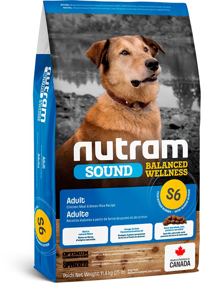 фото Сухой корм для собак nutram sound adult dog, курица, 11.4кг