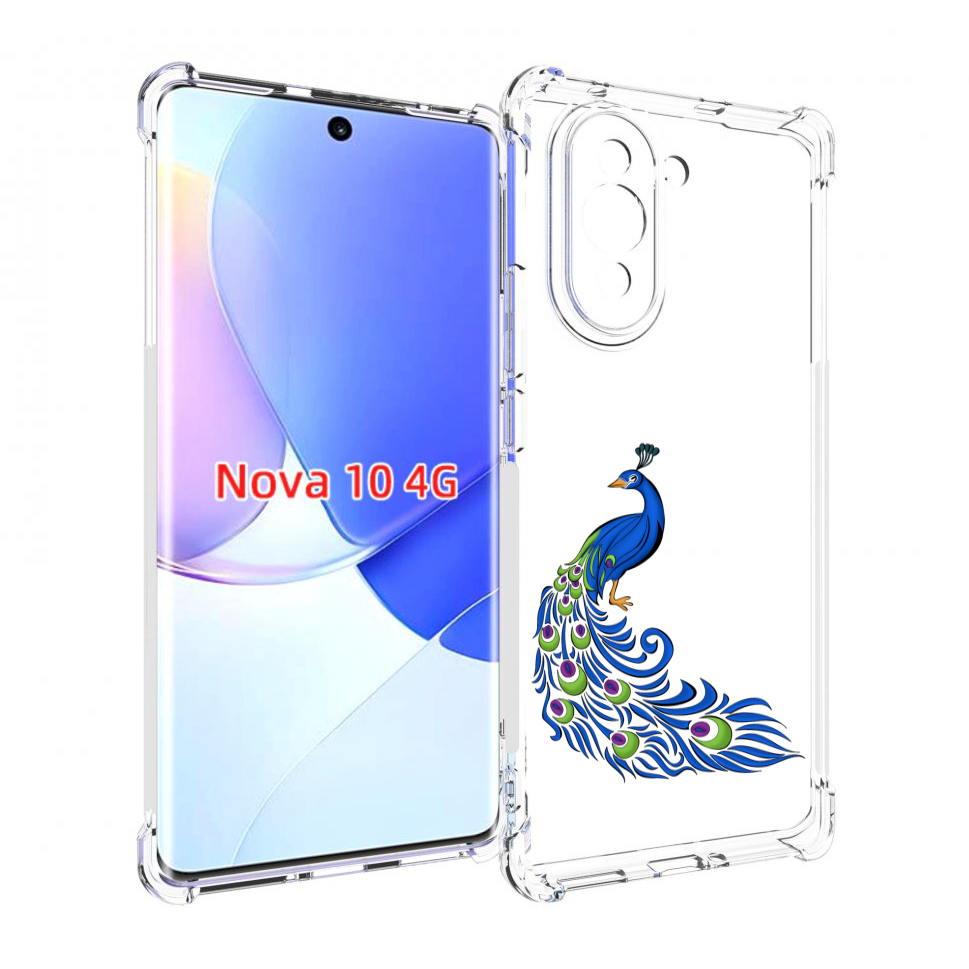 

Чехол MyPads жарптица-голубая для Huawei Nova 10, Прозрачный, Tocco