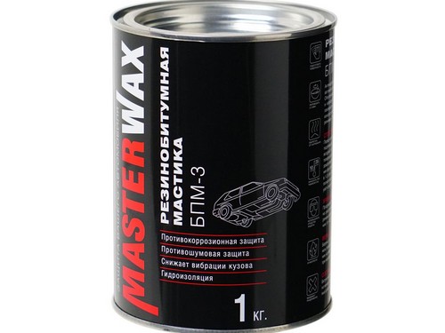 фото Masterwax мастика резино-битумная бпм-3 (1кг) (masterwax)