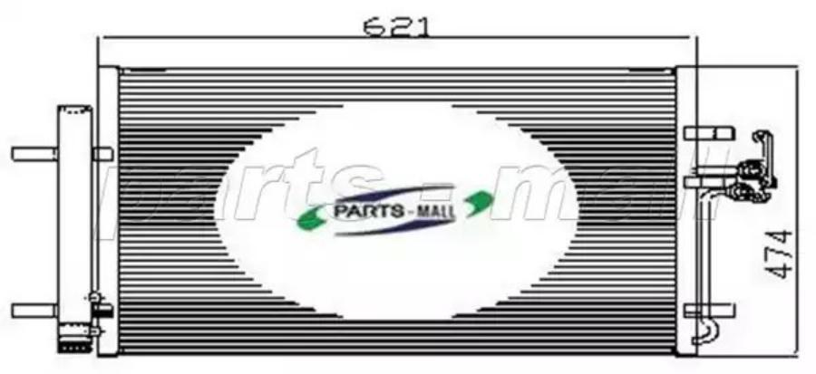 PARTS-MALL Конденсатор АС FO Mondeo 07-