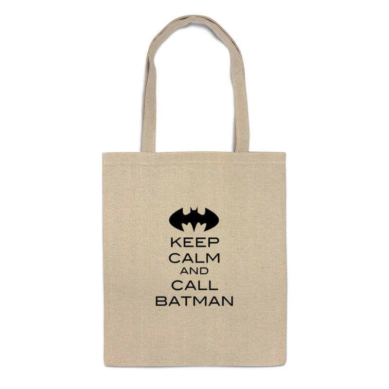 фото Сумка-шоппер printio keep calm and call batman бежевая