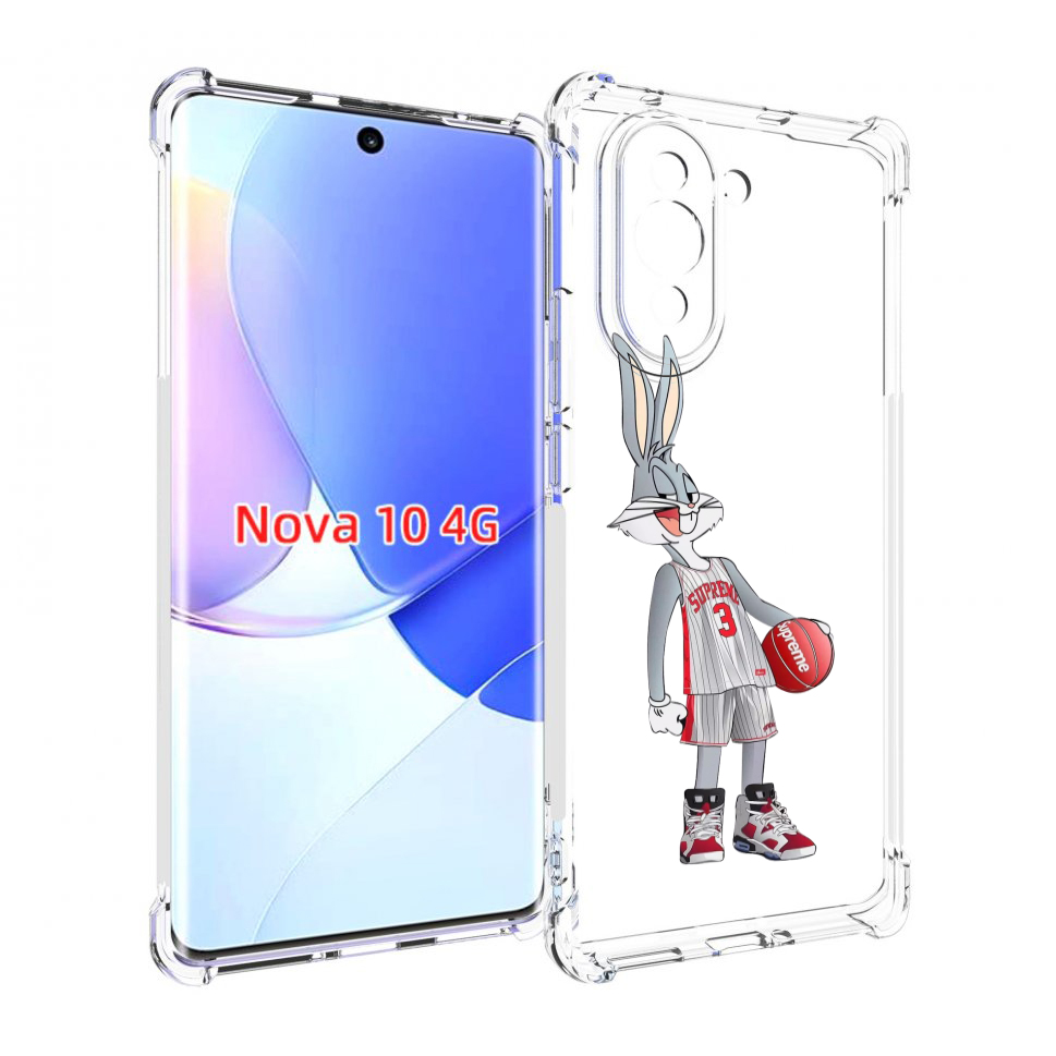 

Чехол MyPads заяц-баскетболист женский для Huawei Nova 10, Прозрачный, Tocco