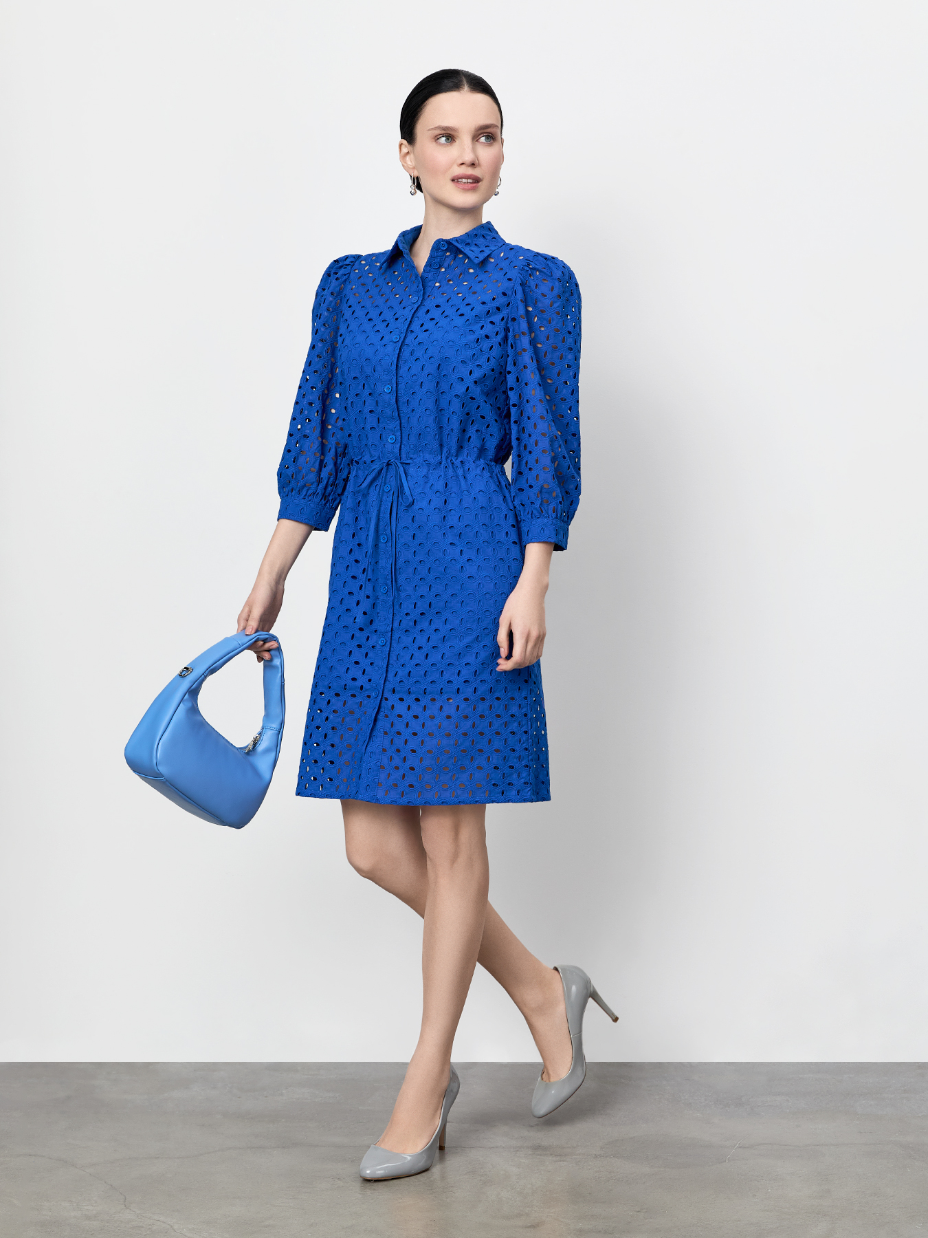 

Платье женское Just Clothes 000000536 синее 40 RU, Синий, 000000536