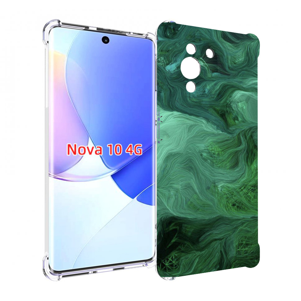 

Чехол MyPads зеленые нити для Huawei Nova 10, Прозрачный, Tocco