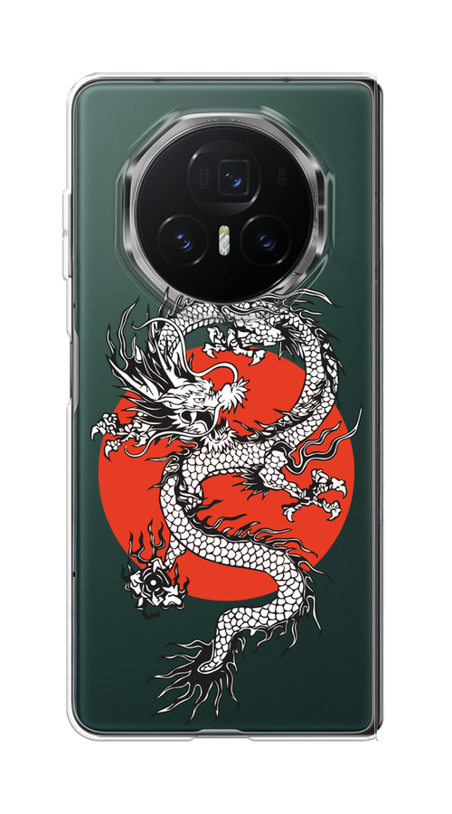 

Чехол на Honor Magic V3 "Восходящий дракон", Белый;черный;красный, 6125050-1
