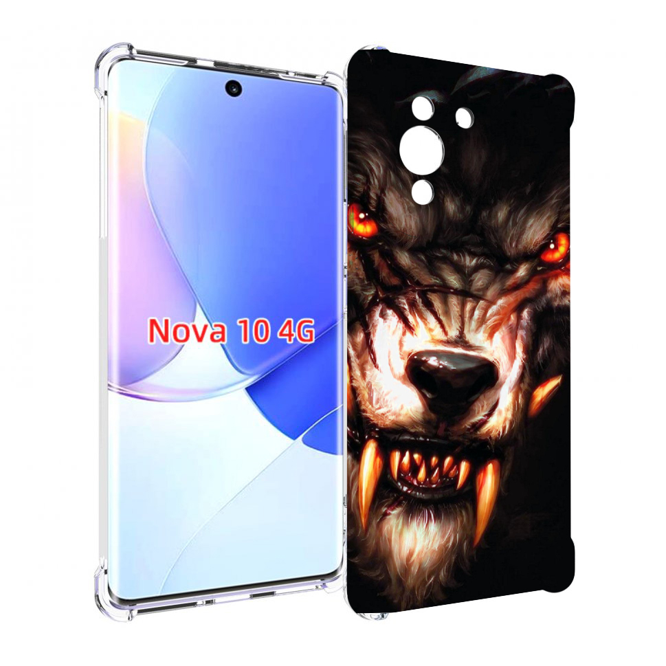 

Чехол MyPads злой голодный волк мужской для Huawei Nova 10, Прозрачный, Tocco