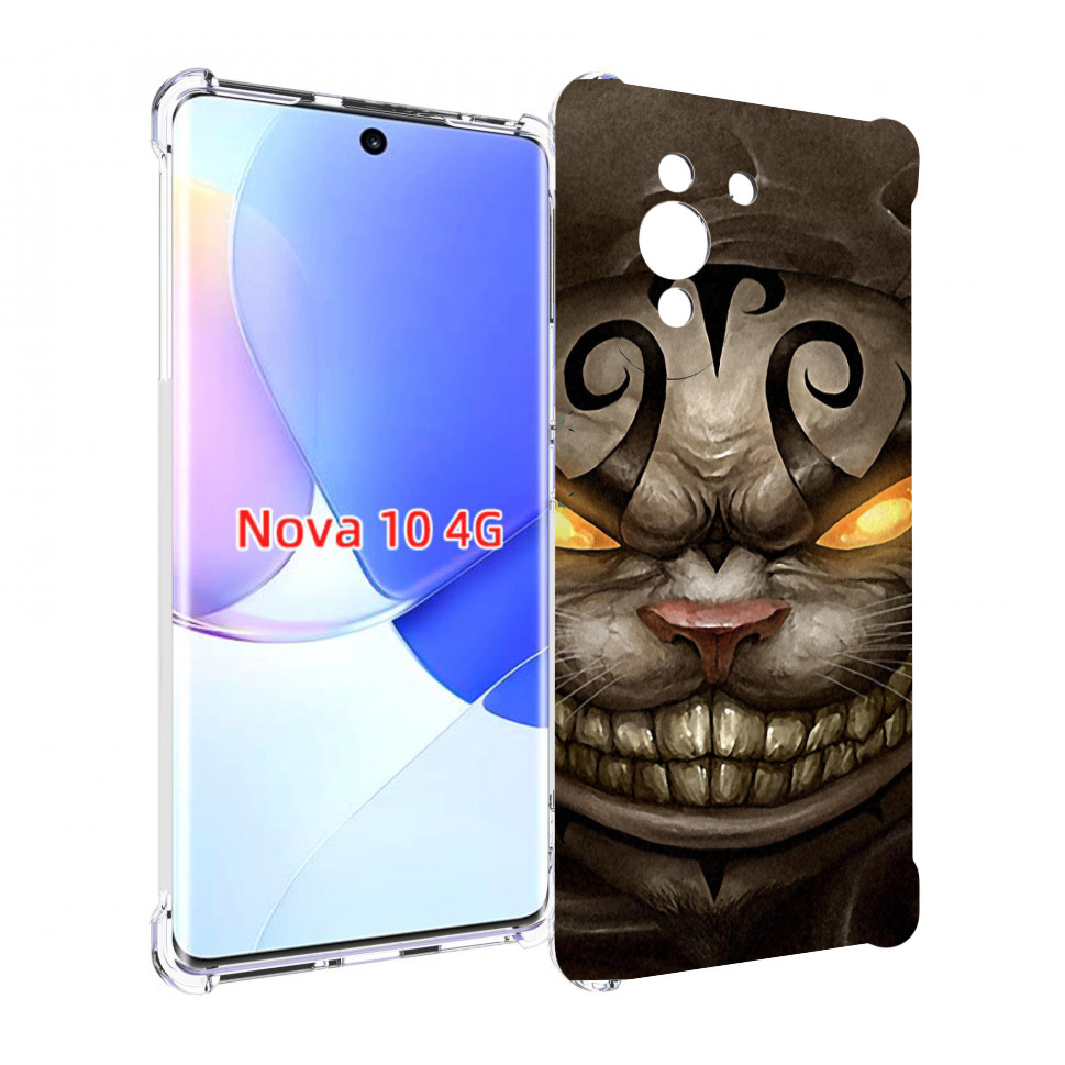 

Чехол MyPads злой котик с желтыми глазами для Huawei Nova 10, Прозрачный, Tocco