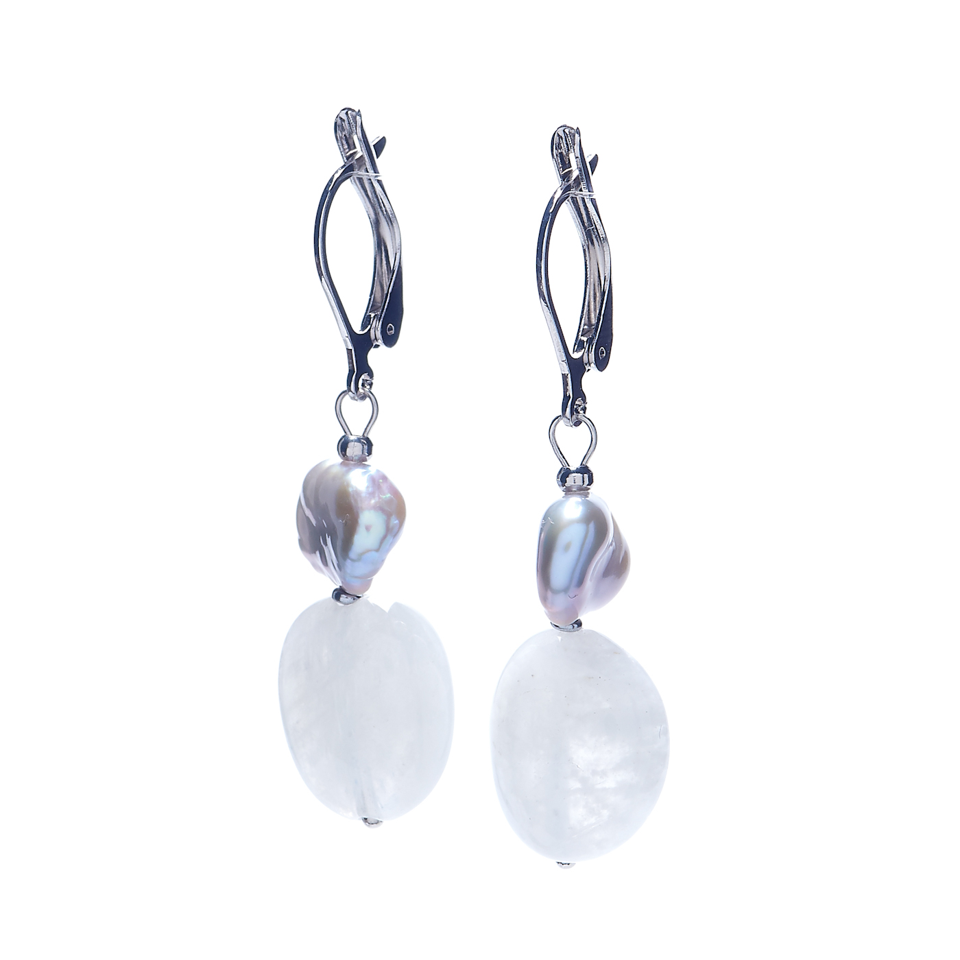 

Серьги из бижутерного сплава с жемчугом/лунным камнем Lanzerotti LZ-20.02-037, LZ-20.02-037