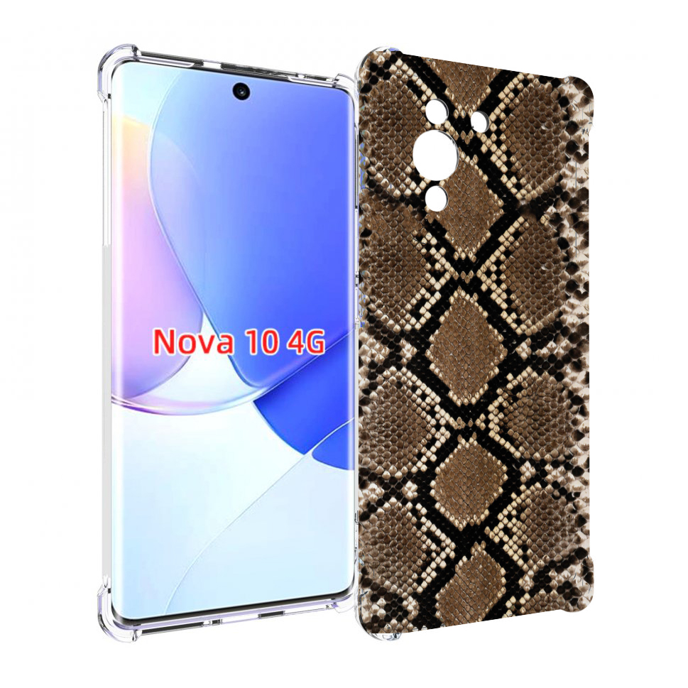 

Чехол MyPads змеиная кожа для Huawei Nova 10, Прозрачный, Tocco