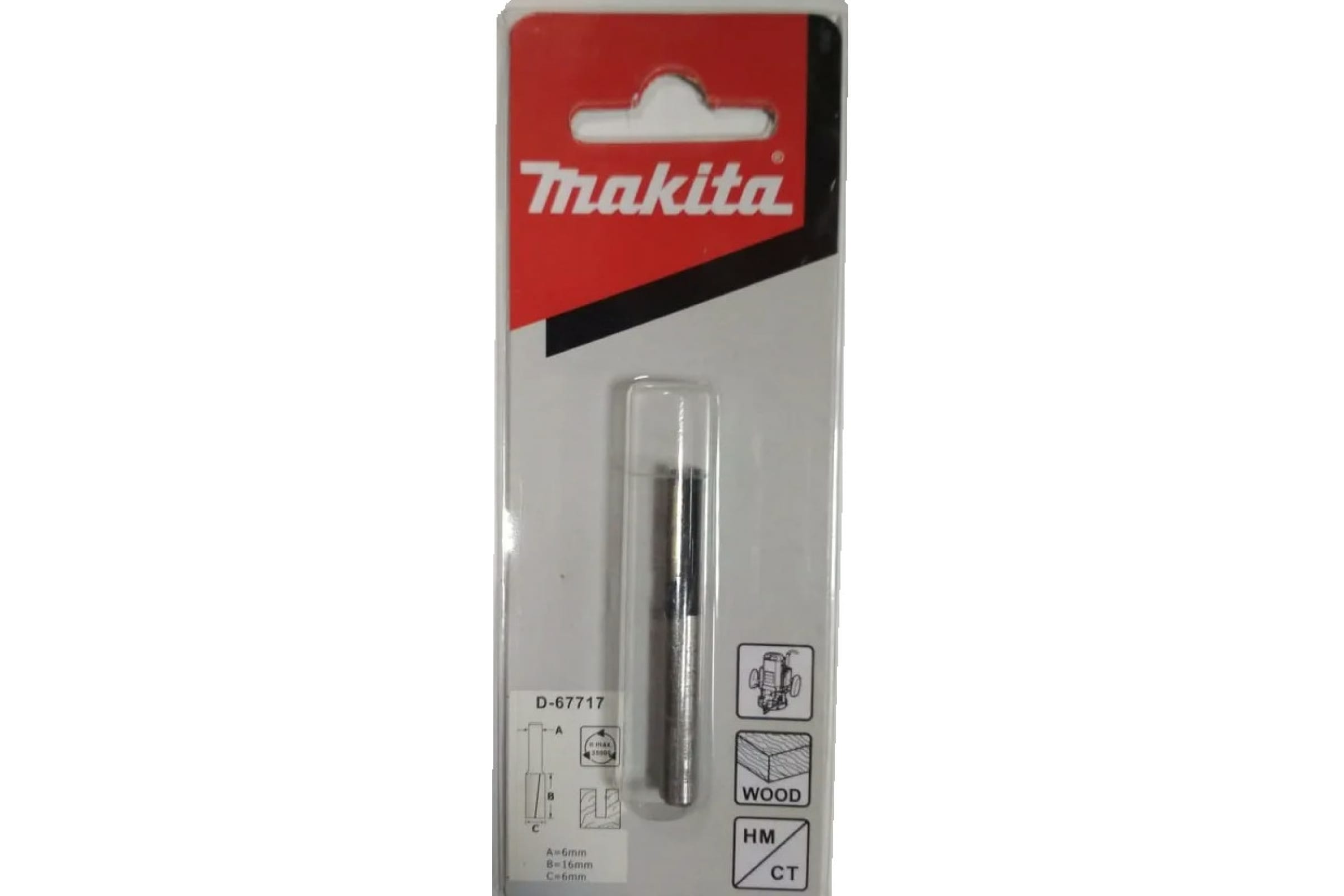 

Фреза пазовая 6x16x6мм, Makita D-67717