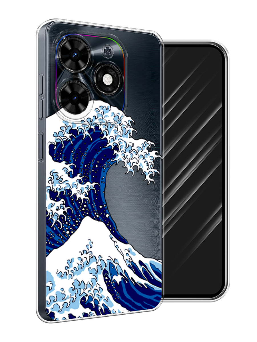 

Чехол Awog на Tecno Spark 20C "Волна в Канагаве", Синий;белый, 304950-1