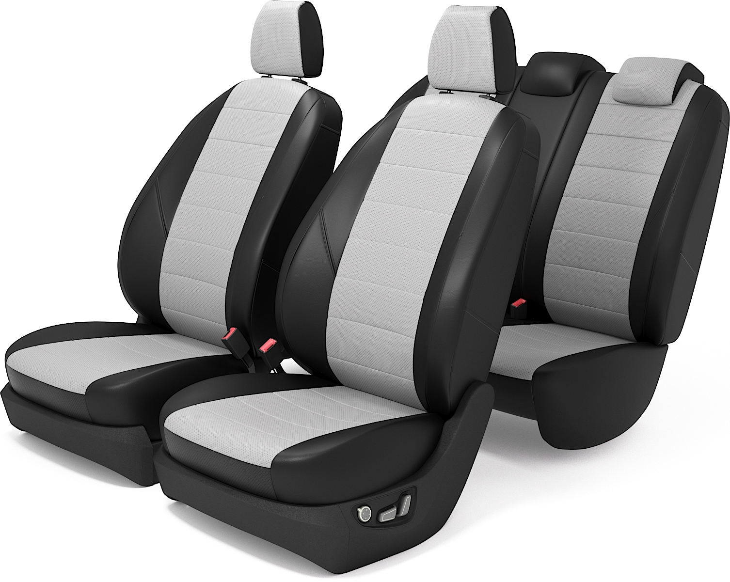 

Чехлы на сиденья для Фиат Альбеа 2 с 2008 по 2012 год, Экокожа, Белый, LAlbea2200520124060