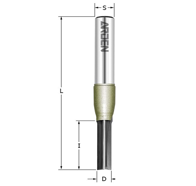 Фреза пазовая монолитная Z2 D5x12x69 S8 ARDEN 2940₽