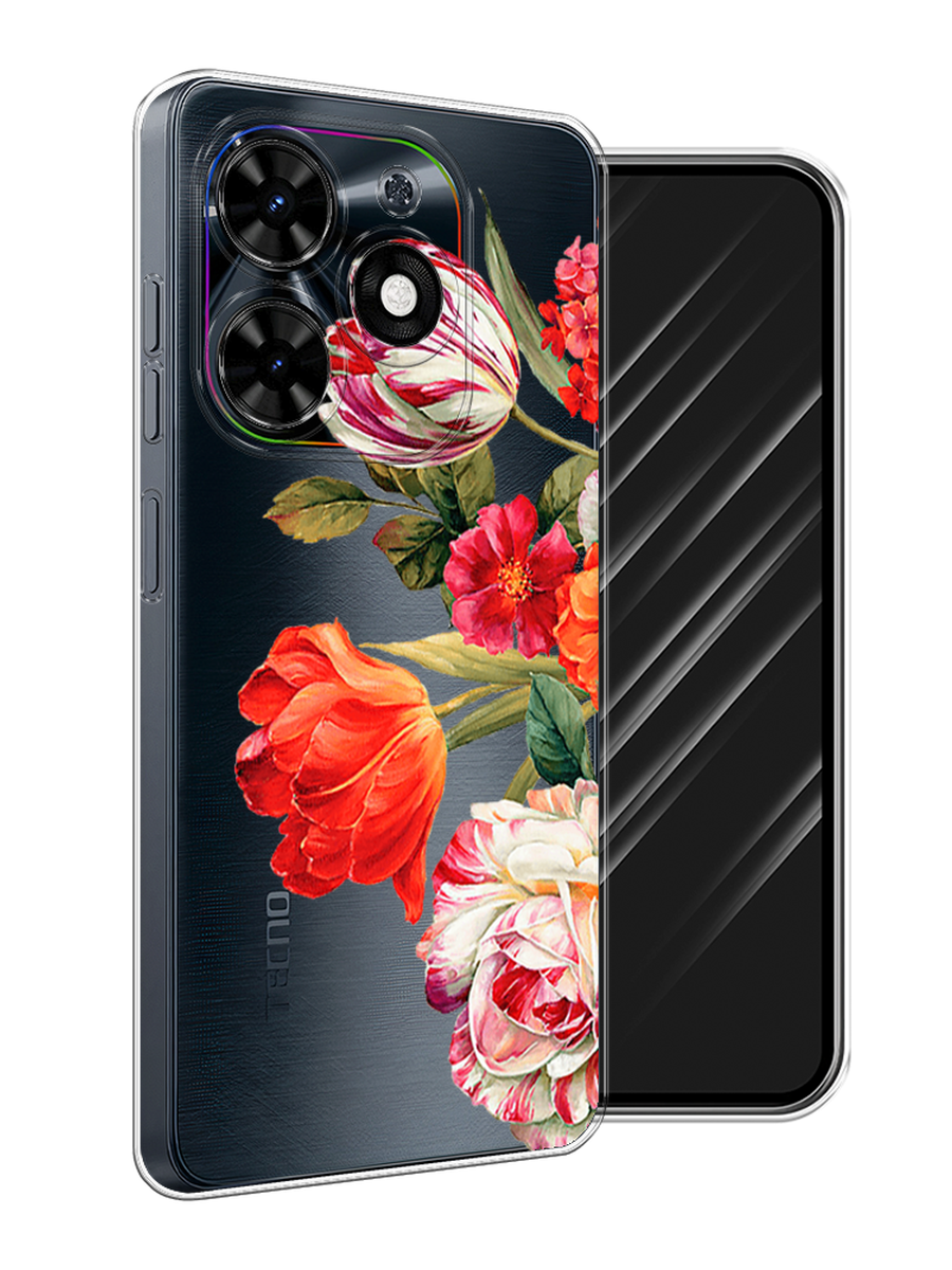 

Чехол Awog на Tecno Spark 20C "Весенний букет", Красный;розовый;зеленый, 304950-1