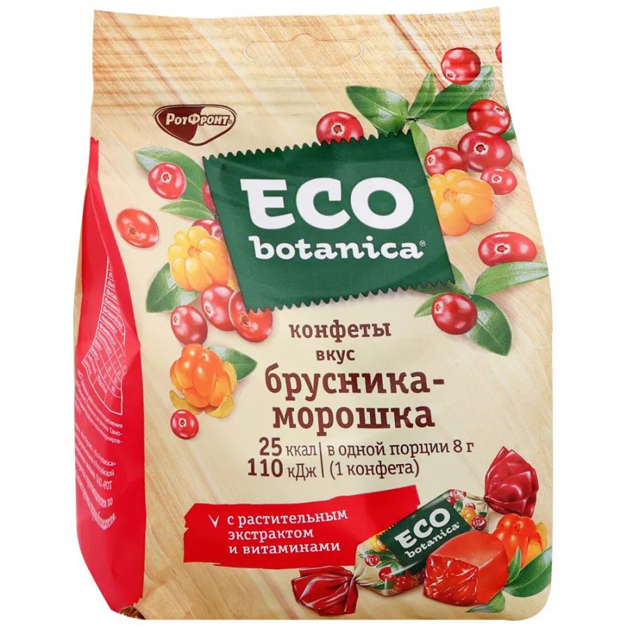 

Конфеты желейные Eco Botanica Брусника-морошка с растительным экстрактом и витаминами