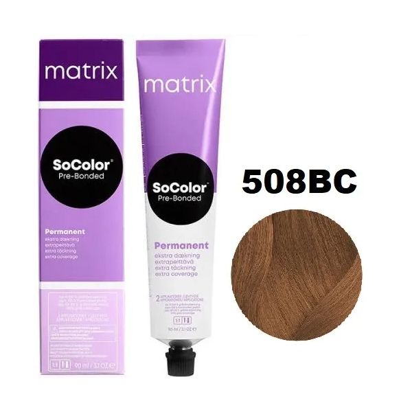 

Крем-краска для волос Matrix Socolor 508BC светлый блондин коричнево-медный, 90 мл