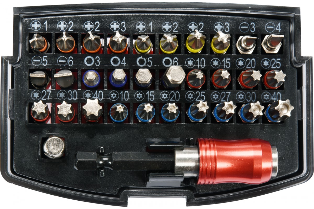 

YATO YT-04622 Набор бит 32 пр, с битодержателем, 1/4 inch 1шт
