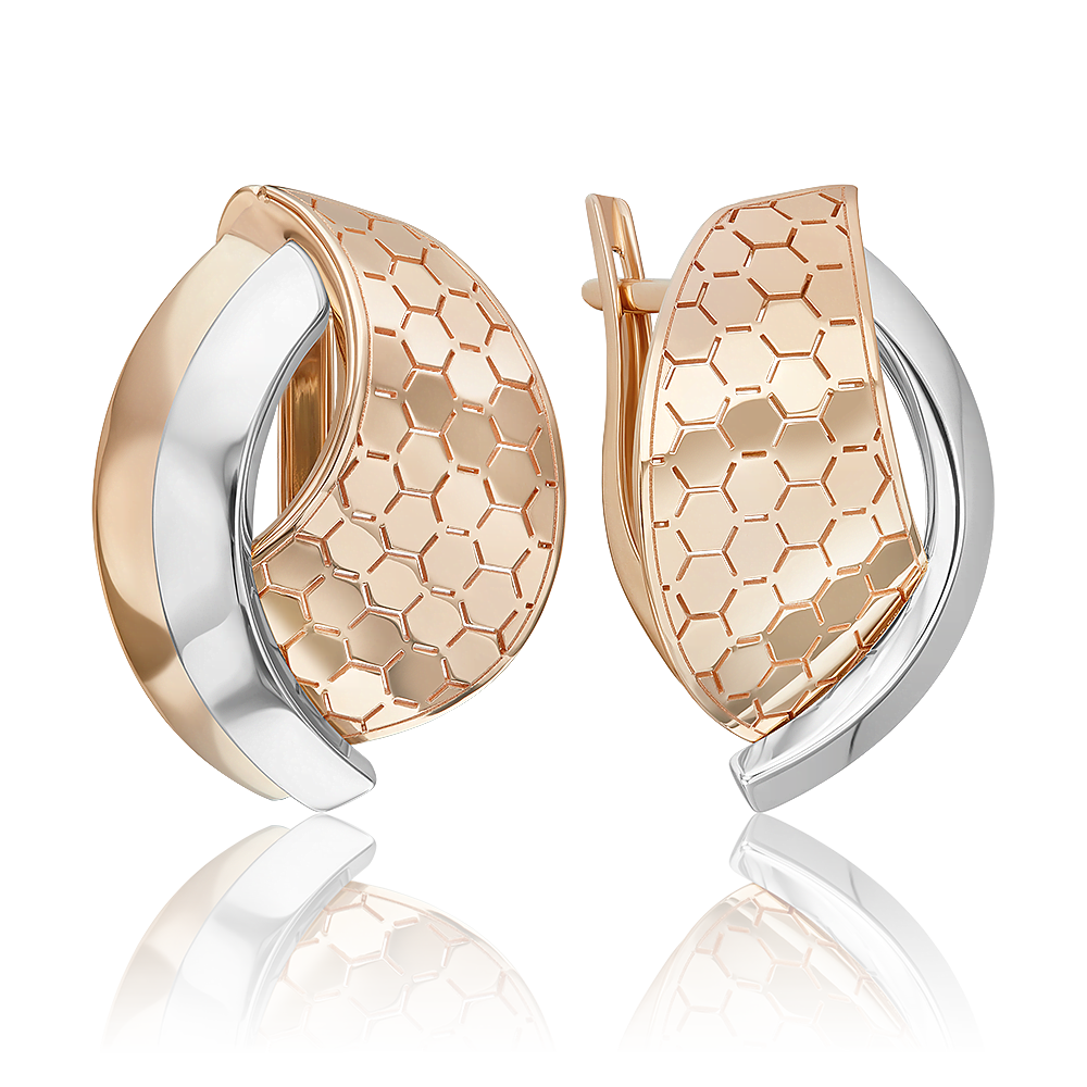 

Серьги из белого золота/красного золота PLATINA jewelry 02-5277-00, 02-5277-00