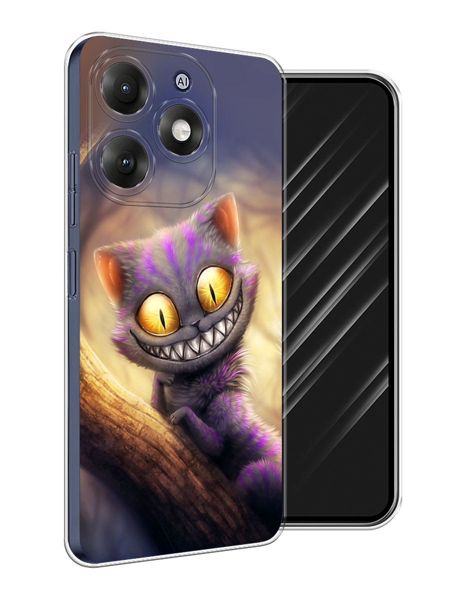 

Чехол Awog на Itel A70 "Cheshire Cat", Фиолетовый;желтый, 3201750-1
