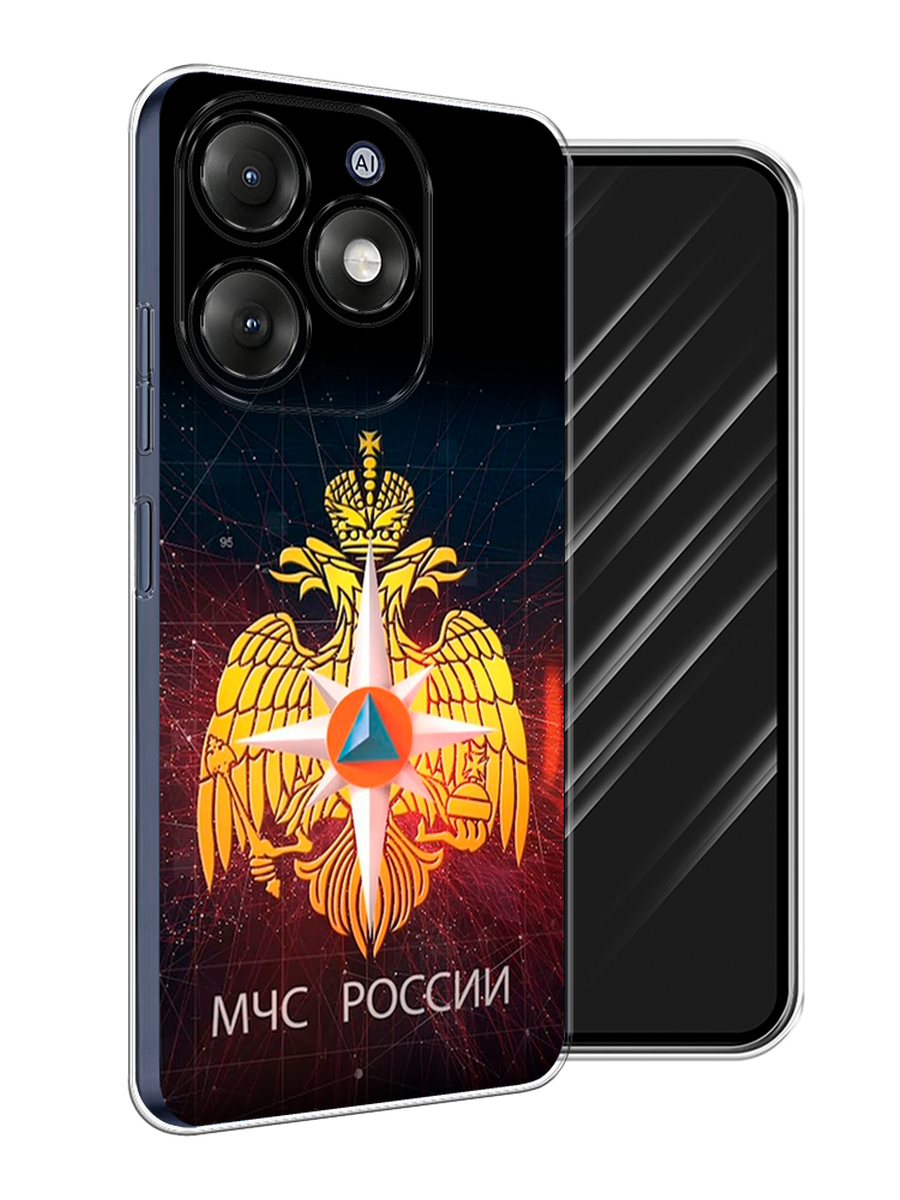 

Чехол Awog на Itel A70 "МЧС России", Черный;желтый;красный, 3201750-1