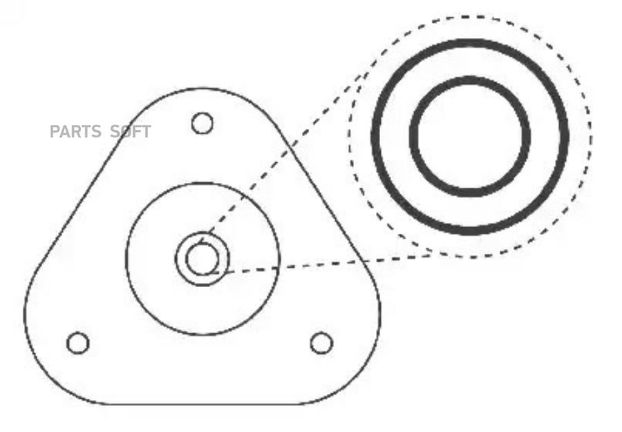 

KYB SM5639 SM5639_опора амортизатора переднего!\ Toyota RAV 4 06 () 1шт