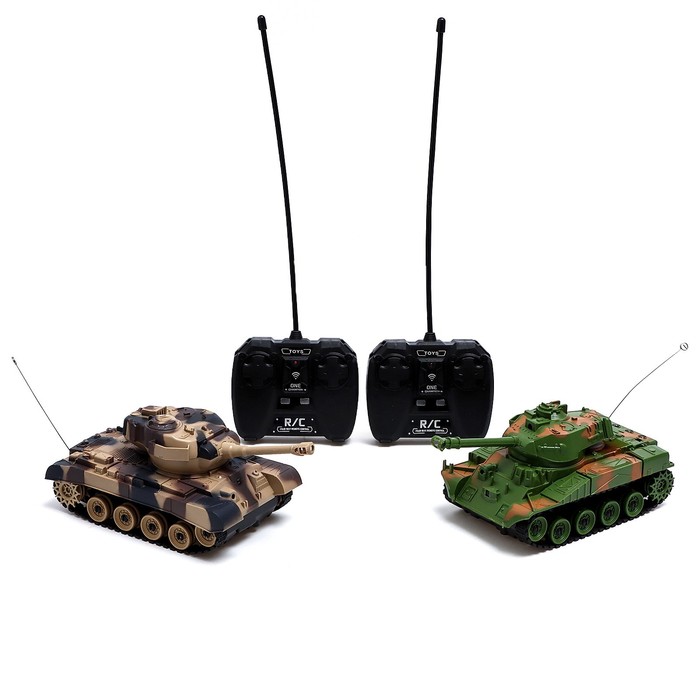 фото Танковый бой «военная стратегия», на радиоуправлении, 2 танка, свет и звук nobrand
