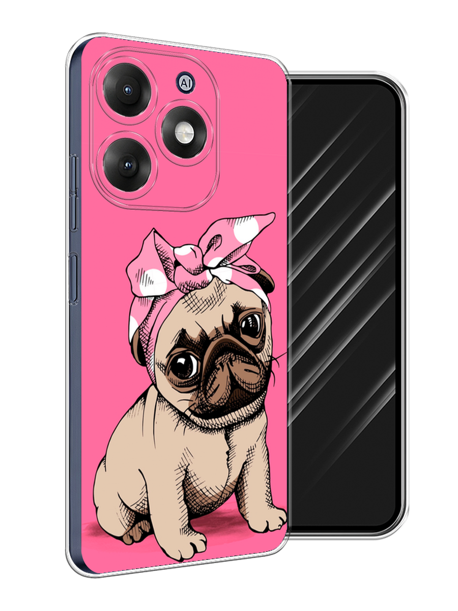 

Чехол Awog на Itel A70 "Dog Pin-Up", Розовый;бежевый, 3201750-1