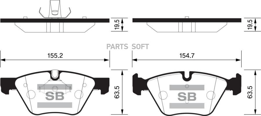 

Тормозные колодки Sangsin brake передние sp2159