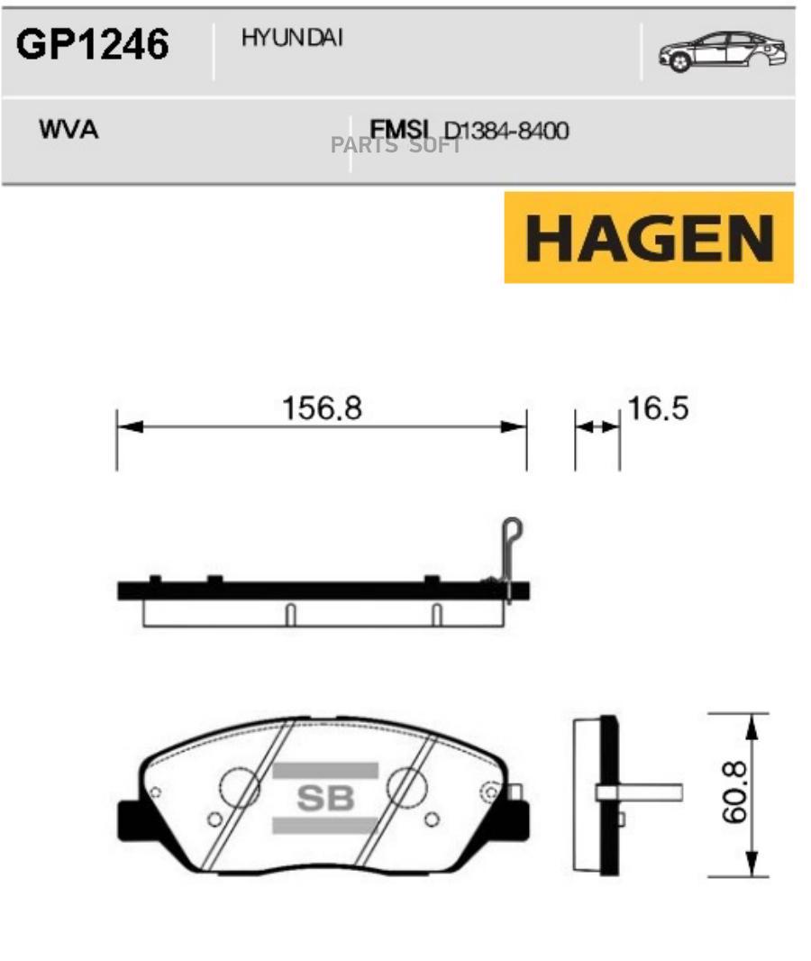 

Тормозные колодки Sangsin brake передние gp1246