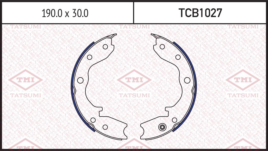 Тормозные колодки Tatsumi барабанные tcb1027