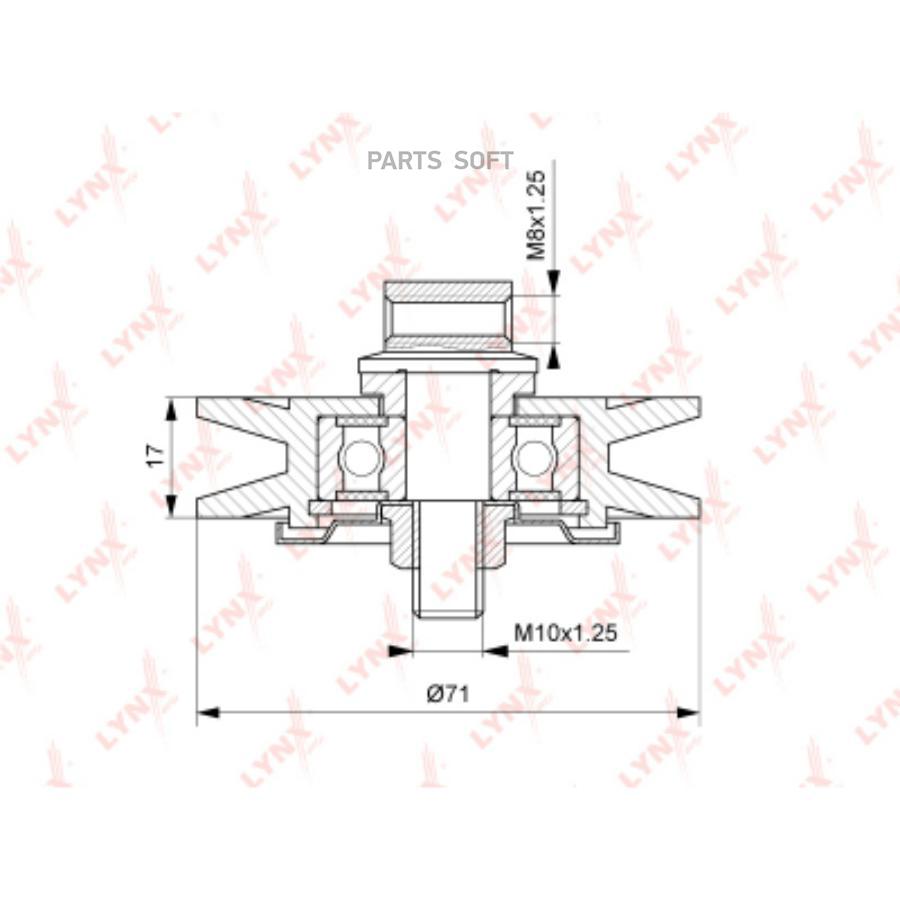

Ролик Натяжной Приводного Ремня Pb-5044 Nsii0009540612 LYNXauto PB5044