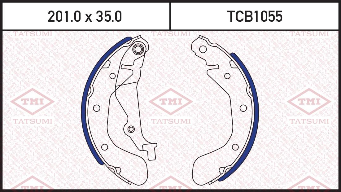 

Колодки тормозные CHEVROLET AVEO 05- 1.2-1.5 задн.барабан. Tatsumi TCB1055