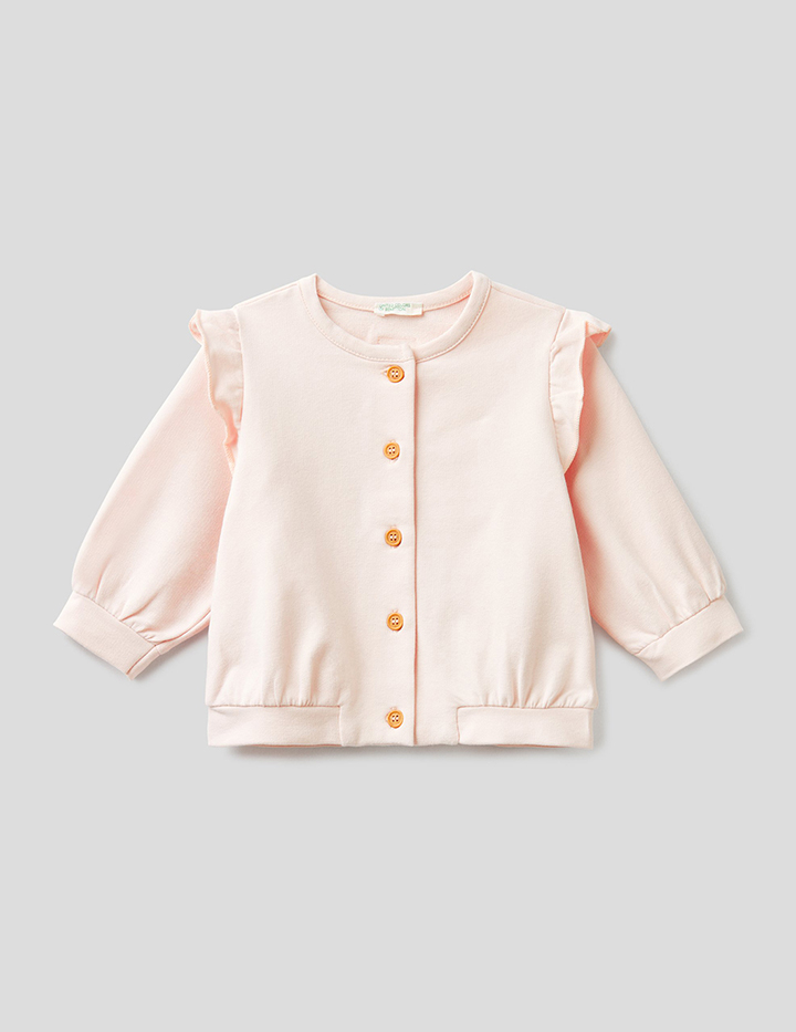 

Толстовка для девочек Benetton цв. розовый р.68, 21A_3QW0MM28W